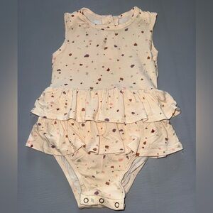 Dot Dot Smile Cream Onesie with Colorful Speckles